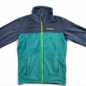 Columbia Kids' Navy and Teal Fleece Hoodie